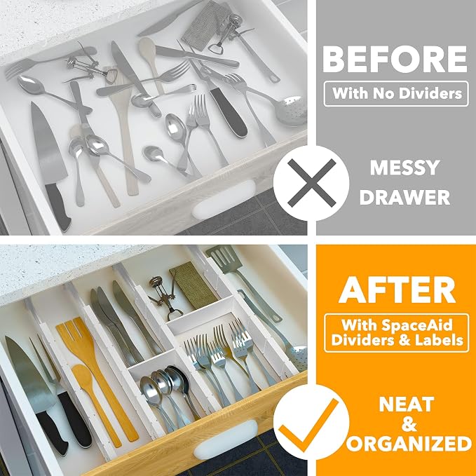 SpaceAid Bamboo Drawer Dividers - Image 2