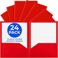 24 Pack Red Plastic Folders by EPI