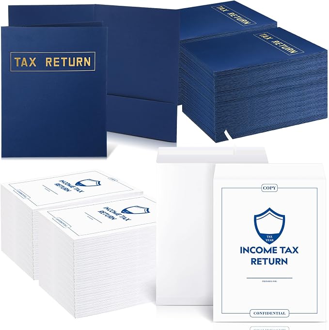 Kosiz 400 Pcs Tax Return Folders and Tax Return Envelopes Bulk 9 x 12 Inch 2 by Kosiz