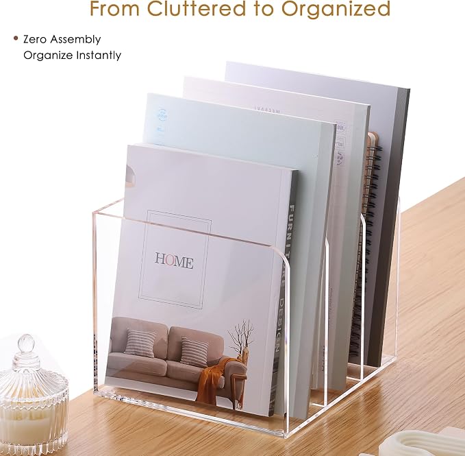SANRUI Clear Acrylic File Organizer - Image 3
