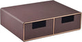 Linen Leather Desk Organizer and monitor stand by RHCSZ