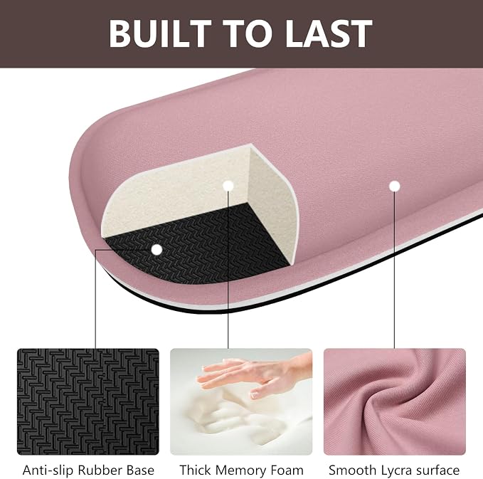 Wrist Rest for Computer Keyboard, Memory Foam Keyboard Wrists Rest, Ergonomic - Image 6
