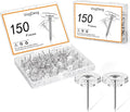 150Pcs Clear Push Pins Tacks, Thumb Tacks, Reusable Flat Head Thumbtacks by Unknown