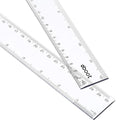 EBOOT 2 Pack Plastic Ruler Straight Ruler Plastic Measuring Tool by eBoot