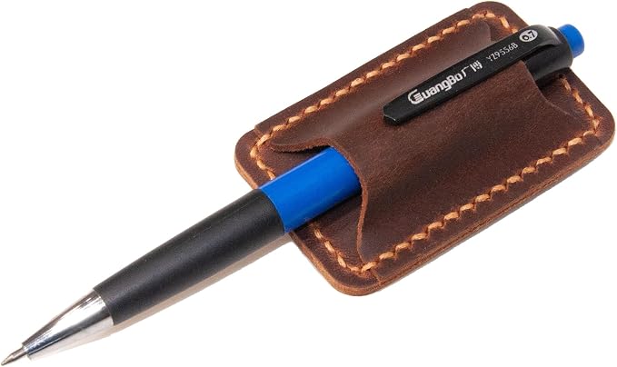 Handmade Leather Pen Holder Clip Notebook Pen Loop Stylish, Leather Pen by Turbosnail