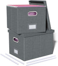 Oterri 2 Pack File Storage Organizer, Filing Box, Portable File Box by Oterri