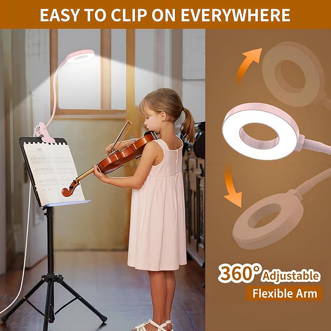 iZELL LED Desk Lamp with Clamp, Reading Light with 3 Color Modes & 10 - Image 5