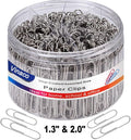 Vinaco Paper Clips Smooth Silver, Medium and Jumbo Paper Clip, Durable and by LightingMadeSimple