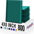 Fuxury Bubble Mailers 4x8" 800 Pack Forest Green Bubble Mailer Bulk Usable Size by Fuxury