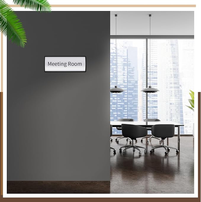 Therwen 1 Pcs Aluminum Office Name Plate Holder - Image 4