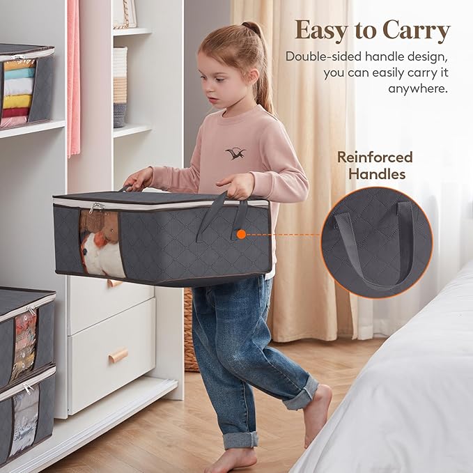 Lifewit 3 Pack 35L Clothes Storage Bins - Image 3