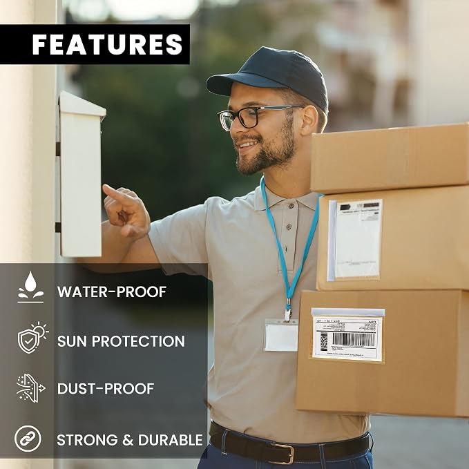 Shipping Label Sleeves 100Pcs, 7.5x5.5 Inches - Image 4