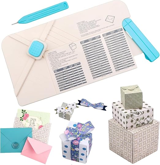 BAOFALI 3-in-1 Punch Board for Envelopes Gift Boxes Bows by BAOFALI