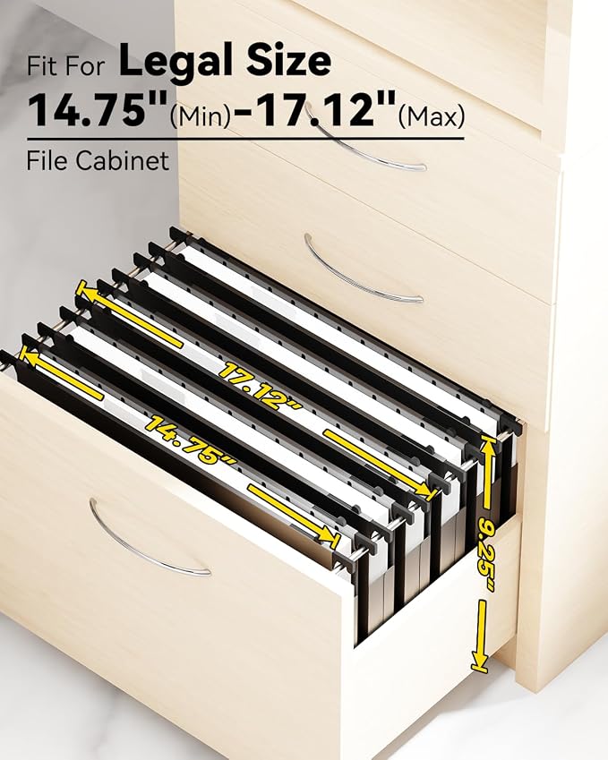 Ansook Plastic Legal Size Hanging File Folders, Reinforced 1" Expansion File - Image 3