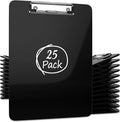 Kiggos 25 Pack Plastic Clipboards Black Clip Boards by Kiggos