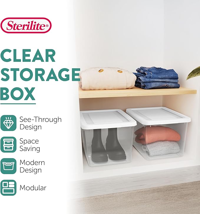 Sterilite 32 Pack Storage Box, 20 Quart Stackable Tote - Image 2