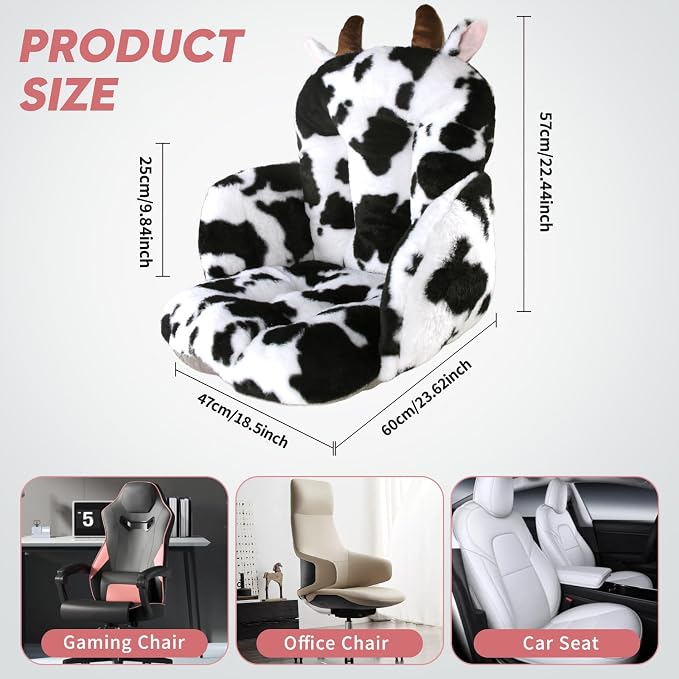 DOBUONO Comfy Office Chair Cushion: 17.5" L x 17.5" W x 18" H Cute Seat Cushion - Image 2