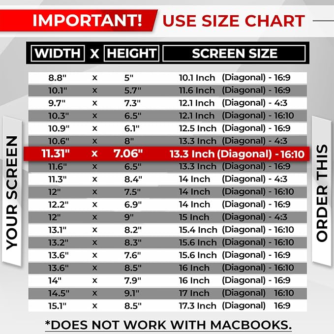 SightPro Magnetic Laptop Privacy Screen 13.3 Inch 16:10 - Image 8