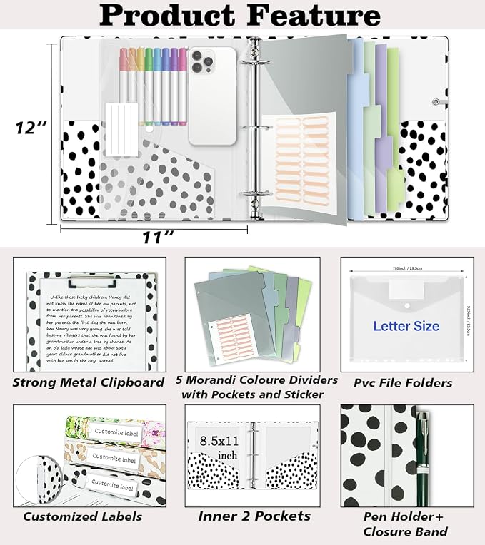 3 Ring Binder Organizer, 2 Inch Three Ring Binders - Image 2