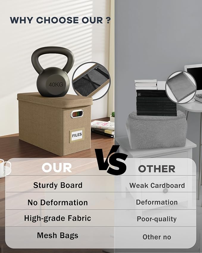 Oterri Hanging Filing File Box - Image 3