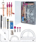 Mr. Pen- Geometry Set, Rose Gold & Pink | 6 Inch Swing Arm Protractor, Set by MrPen