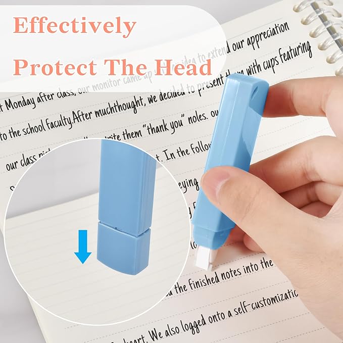 Temiary 6Pcs Mini White Correction Tapes, Quick Dry Smooth Pull Out - Image 4