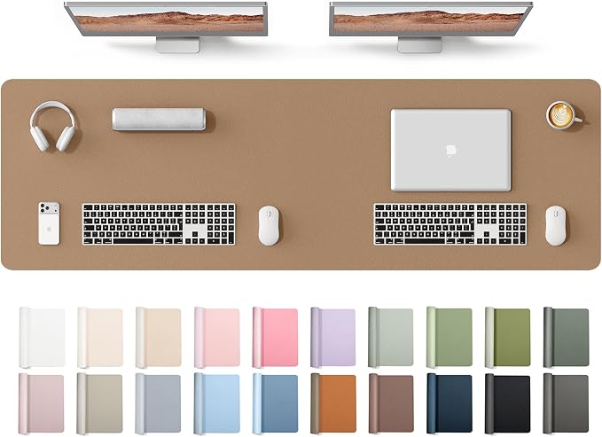 YSAGi Leather Desk Protector, Office Mat, Large Mouse Mat, Non-Slip PU Leather by YSAGi