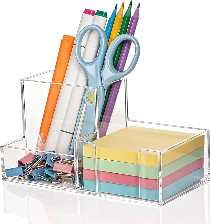 Pen Holder for Desk Clear Pencil Holder by Miusbit