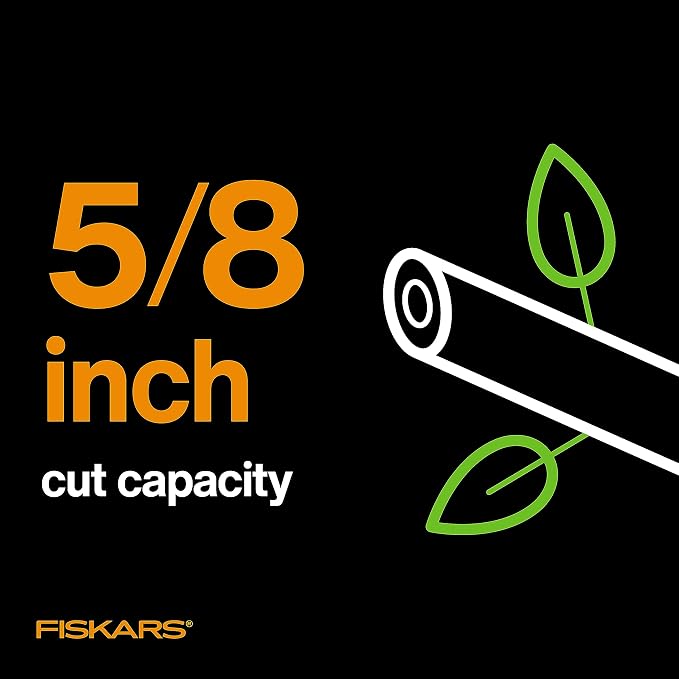 Fiskars SoftGrip Bypass Pruning Shears, 5/8” Cut Capacity Gardening Scissors - Image 4