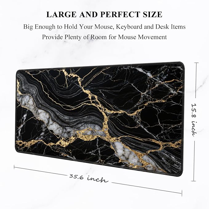 Auhoahsil Desk Mat, Ultra Large Mouse Pad, XXL Gaming Mousepad, Pretty Desk Pad - Image 2