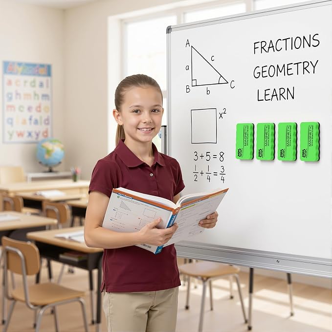 OWLKELA 8Pcs Dry Erase Erasers, Magnetic Whiteboard Eraser - Image 5