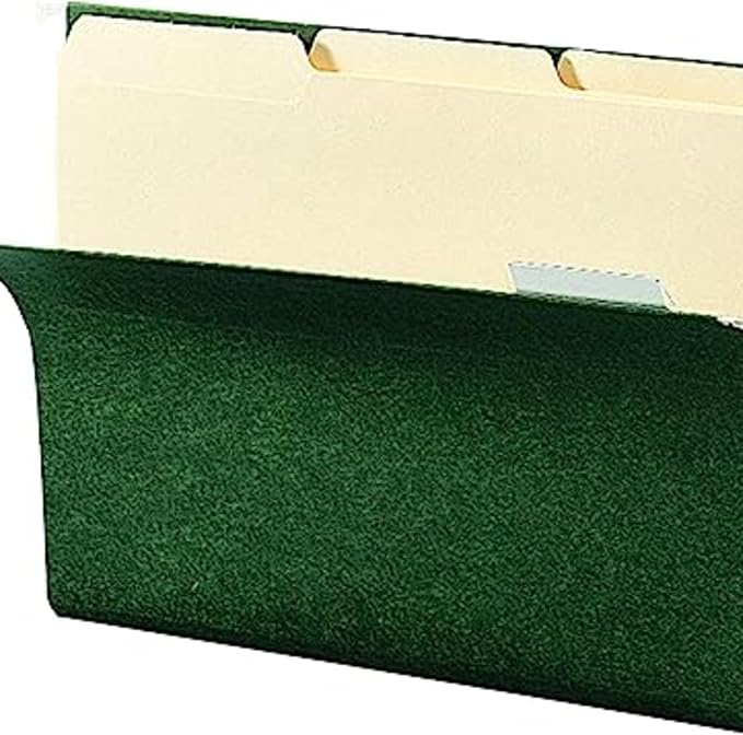 Smead Hanging File Folder, 1/5-Cut Adjustable Tab, Letter Size, Standard Green - Image 8
