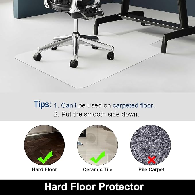 AiBOB 2 Pack 36"x48" Chair Mat for Hardwood Floors, No Curling, Protects Wood - Image 5