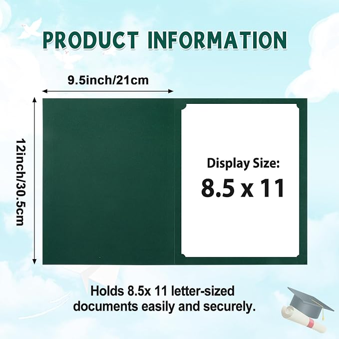 gisgfim 160Pcs Certificate Holders Diploma Covers Single Sided Gold Foil Border - Image 2