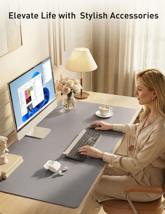 Aothia Faux Leather Desk Mat - Image 7
