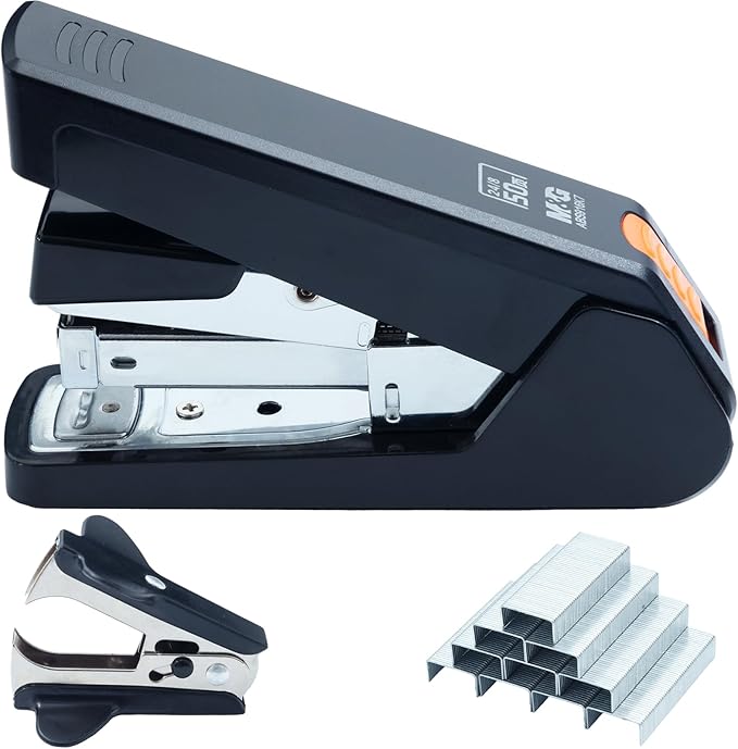M&G Effortless Stapler 50 Sheet Capacity One-Touch Stapling, Heavy Duty Desktop by MG