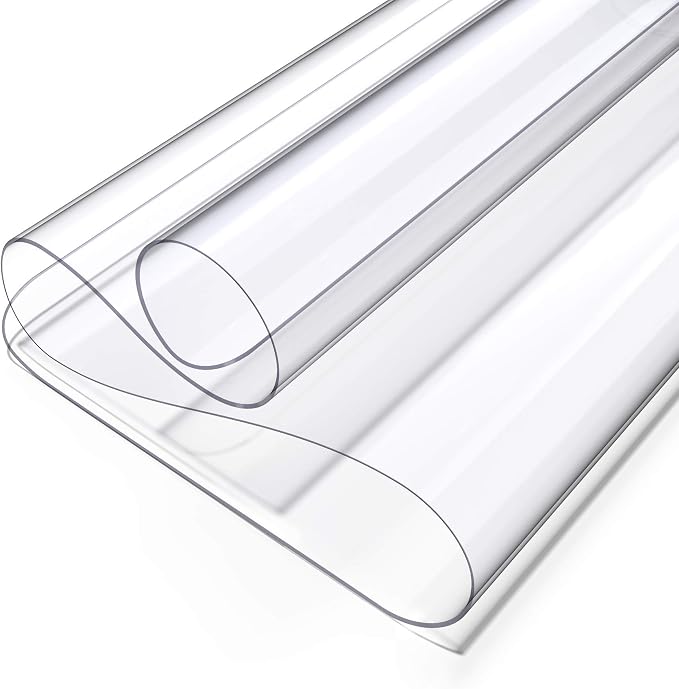 Oterri Clear Writing Desk Pad, 35.4’’x17” Heat Resistant Waterproof PVC Round - Image 7