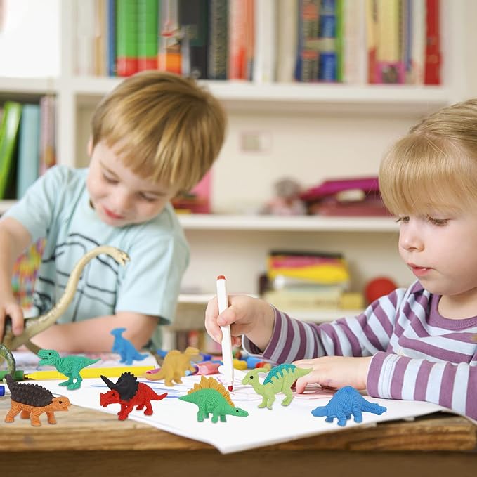 Cllayees 72 Pcs Animal Erasers for Kids, Dinosaur 3D Puzzle Eraser Bulk - Image 5