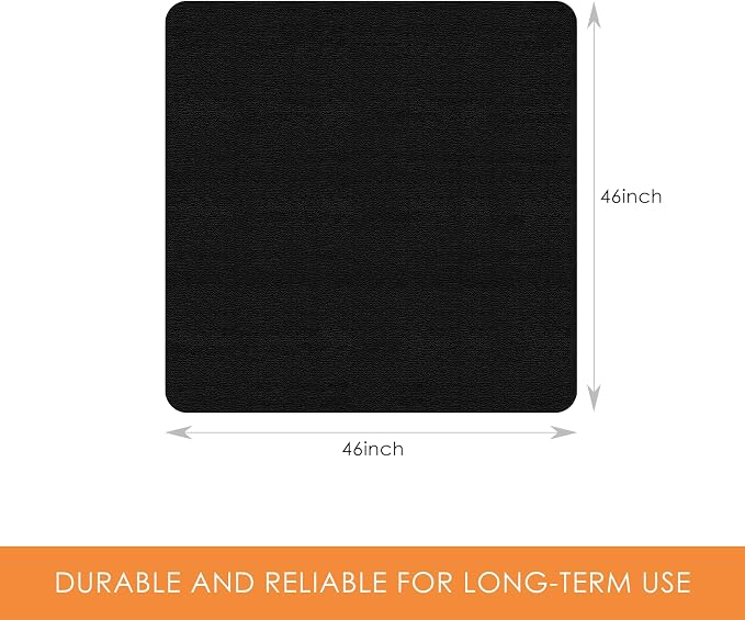 Kuyal Chair mat for Hardwood Floor 46 x 46 inches Rectangle Floor Mats - Image 2