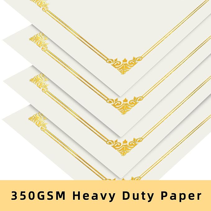 HAUTOCO 30 Packs Certificate Holders, Cream Color Diploma Folders Certificate - Image 4