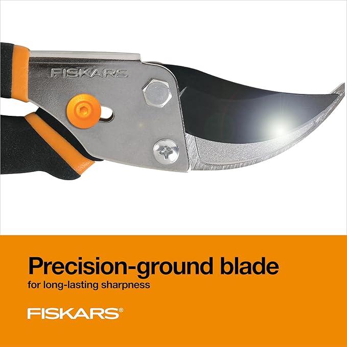 Fiskars Bypass Pruning Shears, 5/8" Cut Capacity Gardening Scissors, - Image 4