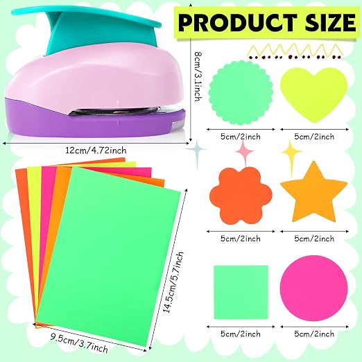 CHENGU 2 Inch 16 Pcs Craft Hole Punch Set - Image 2