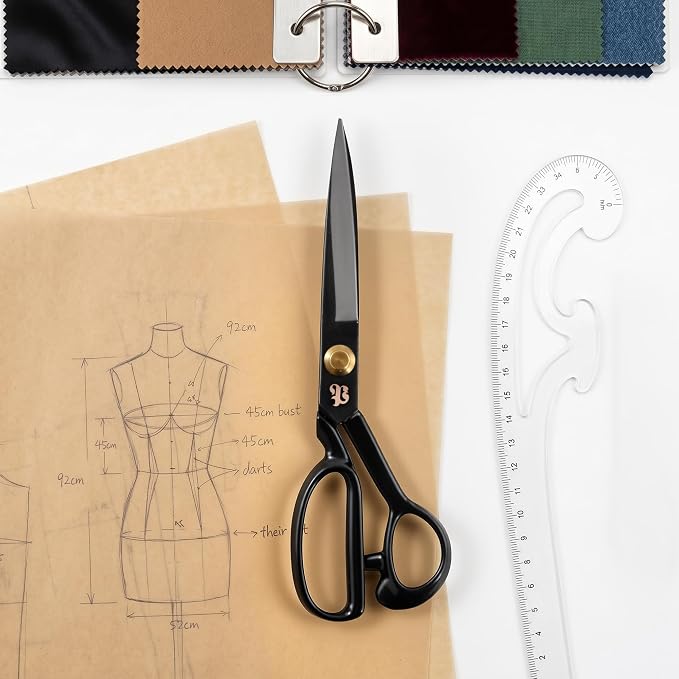 10 Inch Professional Fabric Scissors Heavy Duty Sewing Shears Sharp Leather - Image 8