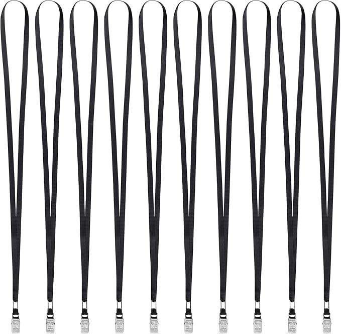 Wisdompro Lanyard with Clip, 30 Pack of 17 inch Blank Flat Nylon Neck Strap - Image 2