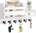 VIS'V Key Holder Wall Mount, Wooden Mail and Key Organizer, Small Shelf by VISV