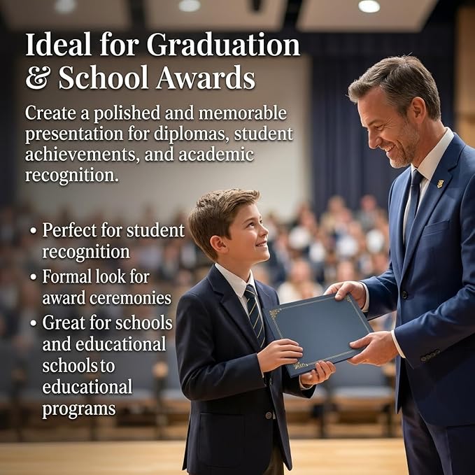 Certificate Holders 8.5 x 11, 30 Pack Extra Thick Diploma Covers, School Awards - Image 5