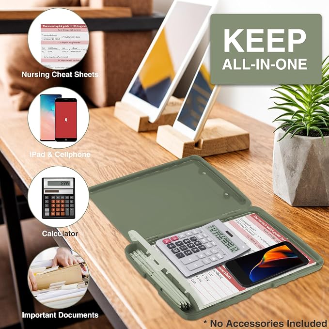 Sooez Clipboard with Storage, Clip Board 8.5 x 11 with Pen Holder, Plastic - Image 5