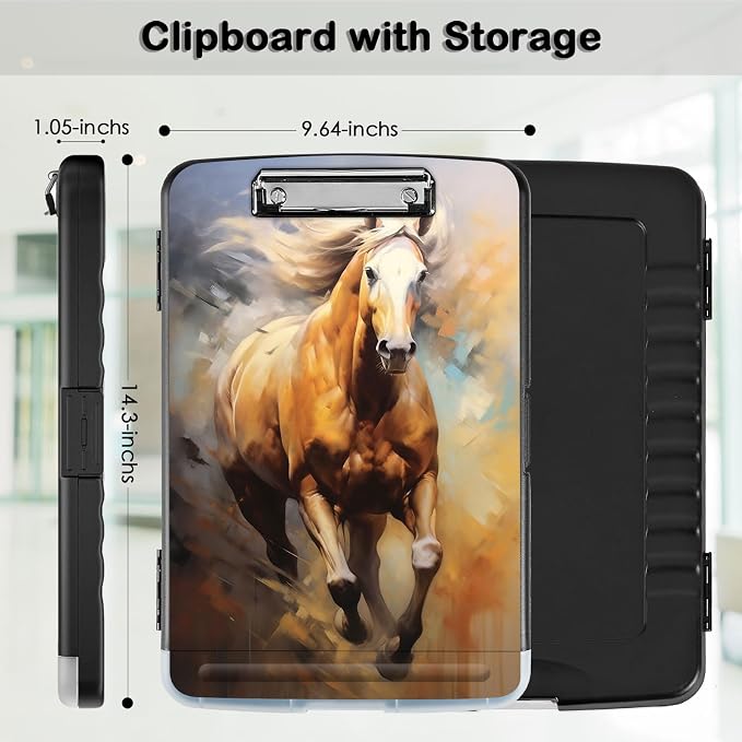 Clipboard with Storage, Office Supplies Nursing Clipboards Folder with Pen - Image 2