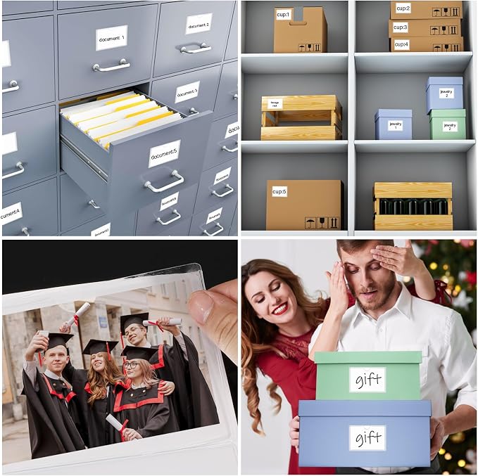 52 Pcs 3" x 5" Self Adhesive Index Card Pockets Label Pockets - Image 7