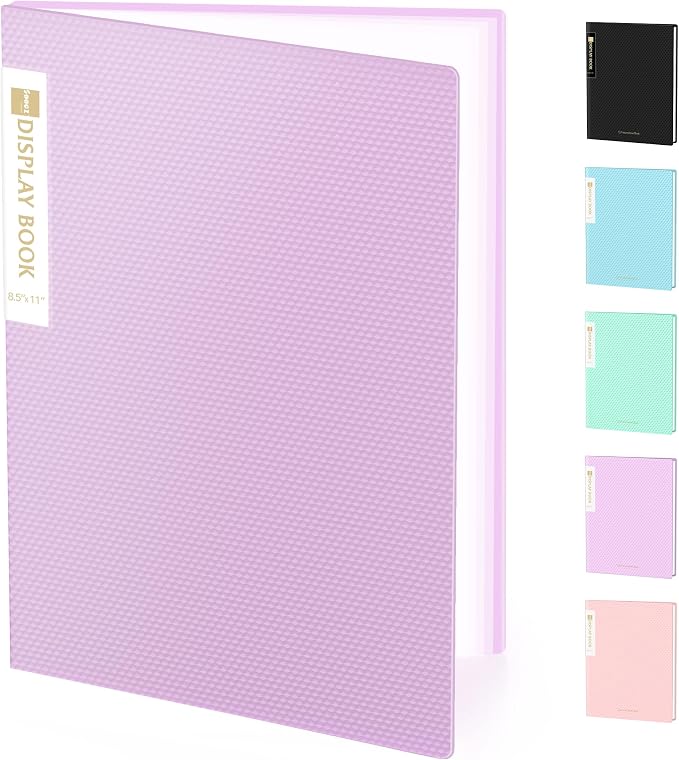 Sooez Binder with Plastic Sleeves 18-Pocket, Displays 36 Pages, 8.5x11 by Sooez